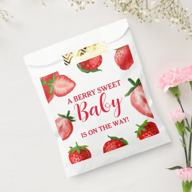Strawberry Berry Sweet Baby shower  Favour Bags (Sealed)