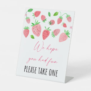 Strawberry Berry Sweet Birthday Party Favour Sign