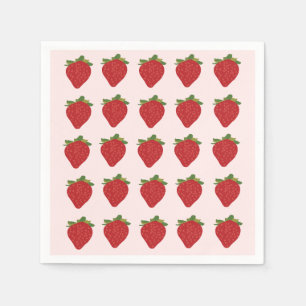 Strawberry Berry Sweet Birthday Party Strawberries Napkin