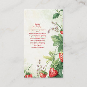 Strawberry Berry Sweet Books for Baby Enclosure Card
