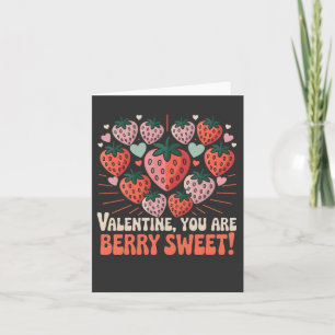 Strawberry Berry Sweet Kids Valentines Day Card