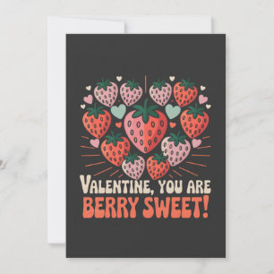 Strawberry Berry Sweet Kids Valentines Day Holiday Card