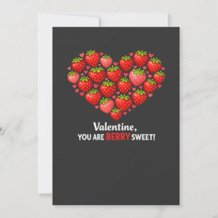 Strawberry Berry Sweet Kids Valentines Day Holiday Card