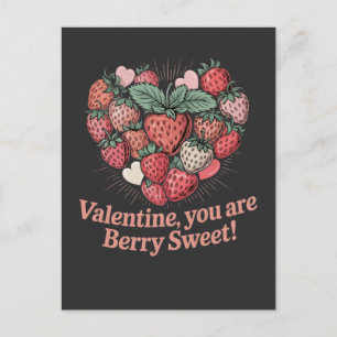 Strawberry Berry Sweet Kids Valentines Day Holiday Postcard