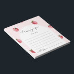 Strawberry berry sweet time capsule message notepad<br><div class="desc">Strawberry berry sweet time capsule message Notepad.
Matching items are available.</div>