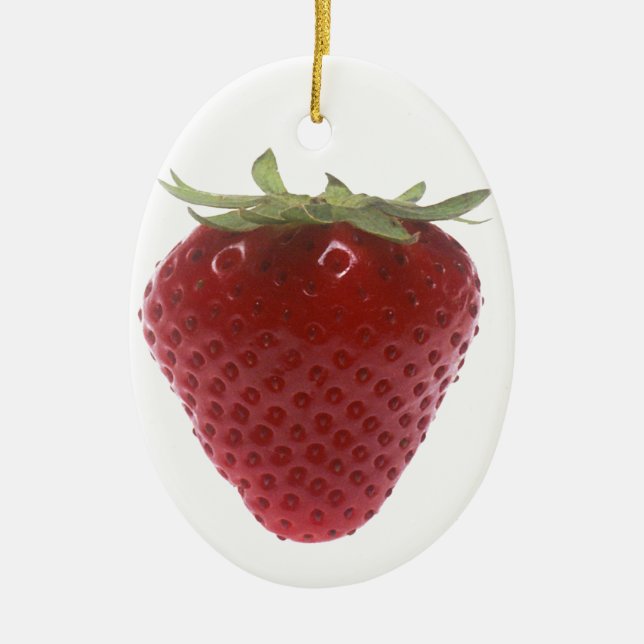 Strawberry big red ceramic tree decoration (Front)