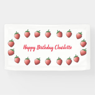 Strawberry Birthday Banner