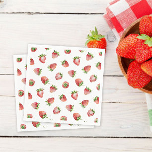 Strawberry Birthday Berry Sweet Napkin