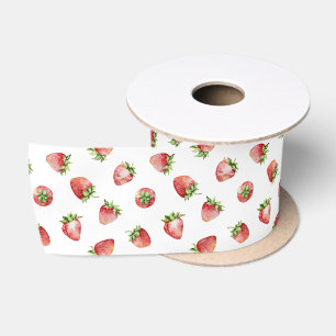 Strawberry Birthday Berry Sweet Satin Ribbon