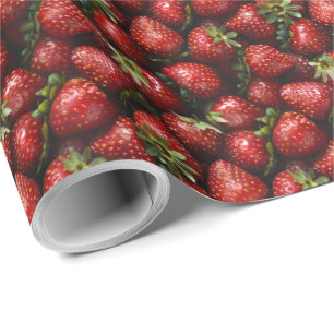 Strawberry Birthday Gift  Wrapping Paper