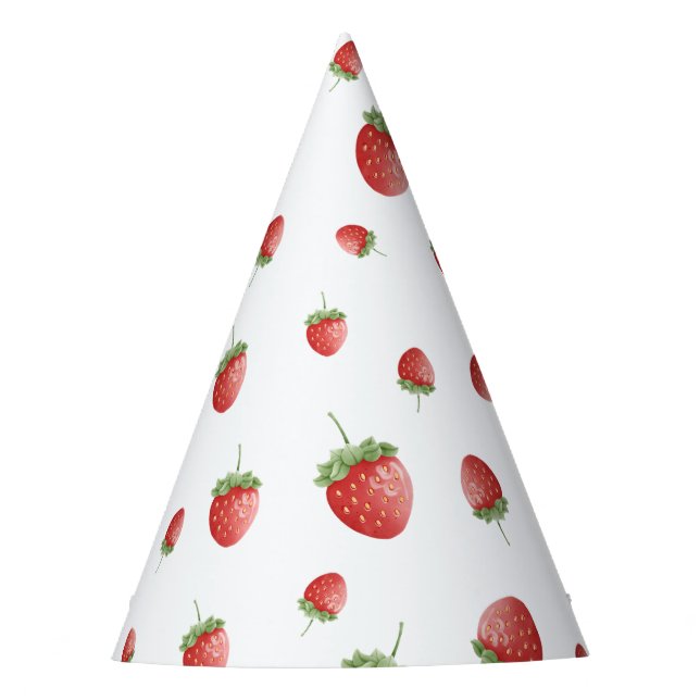 Strawberry Birthday Party Hat (Front)