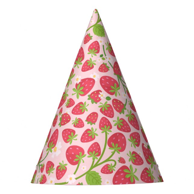 Strawberry Birthday Party Hat (Front)