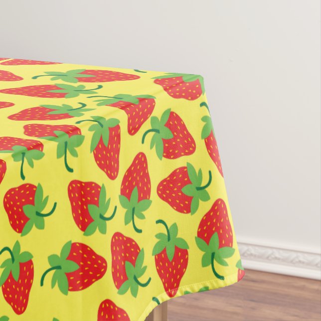 Strawberry Birthday Party Tablecloth (In Situ)