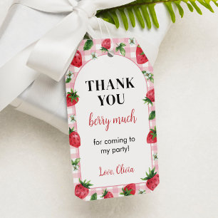 Strawberry Birthday Party Thank You Tag