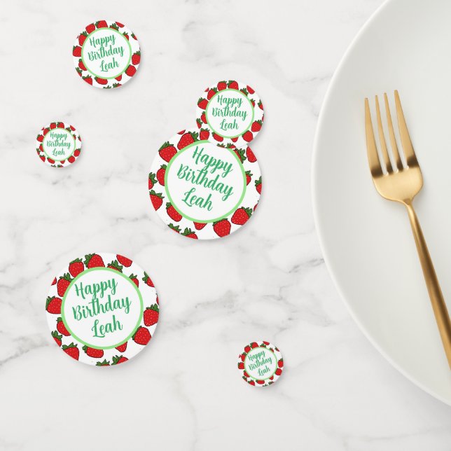 Strawberry Birthday Party Theme    Confetti (Group)