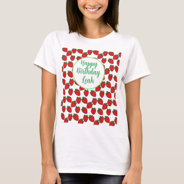 Strawberry Birthday Party Theme    T-Shirt (Front)