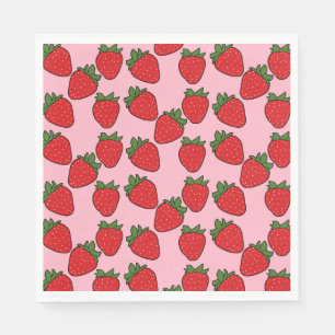 Strawberry Birthday Party Theme  Wrapping Paper Napkin