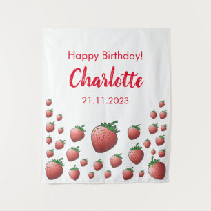 Strawberry Birthday Tapestry