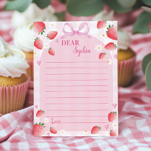 Strawberry Birthday Time Capsule Note Message Card
