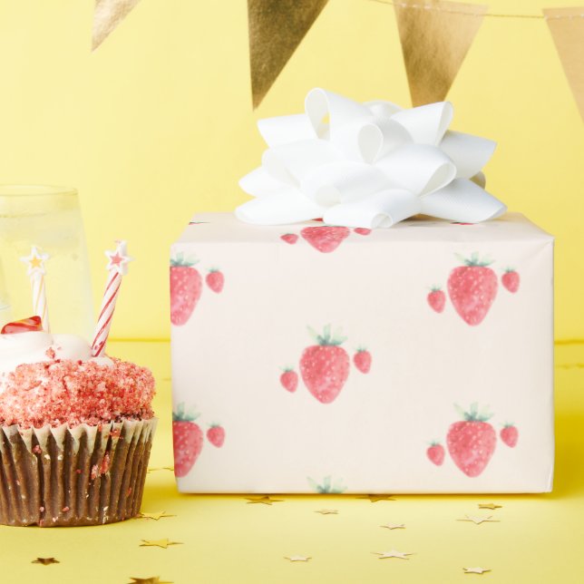 Strawberry Birthday Wrapping Paper (Birthday Party)