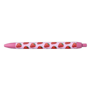 Strawberry Black Ink Pen