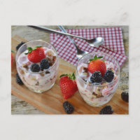 Strawberry blackberry dessert sweets postcrossing