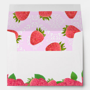 Strawberry Blank Pink  Envelope