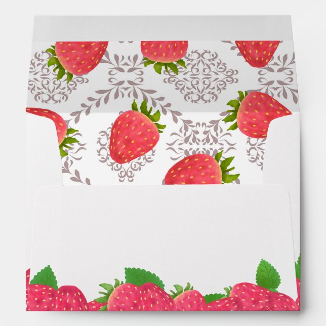Strawberry Blank White Envelope (Back (Bottom))