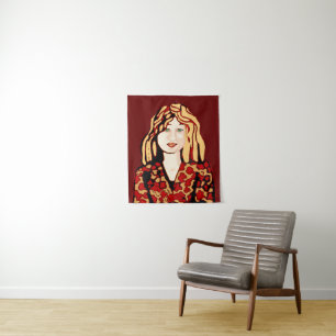 Strawberry blonde haired Lass Tapestry