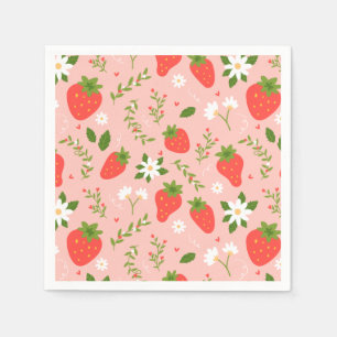 Strawberry Blossom Napkin