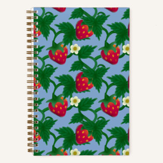 Strawberry Blue Notebook