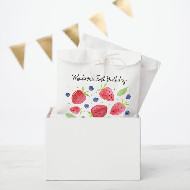 Strawberry Blueberry Berry Sweet Birthday Favour Bags (Party)