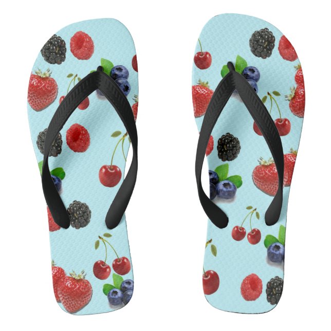 Strawberry Blueberry Raspberry Blackberry FlipFlop (Footbed)