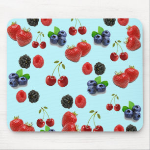 Strawberry blueberry raspberry blackberry mousepad