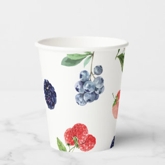 Strawberry Blueberry Shower Paper Cups