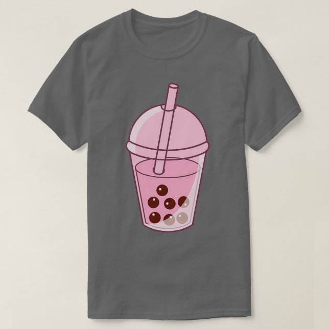 Strawberry Boba Tea 1 T-Shirt (Design Front)