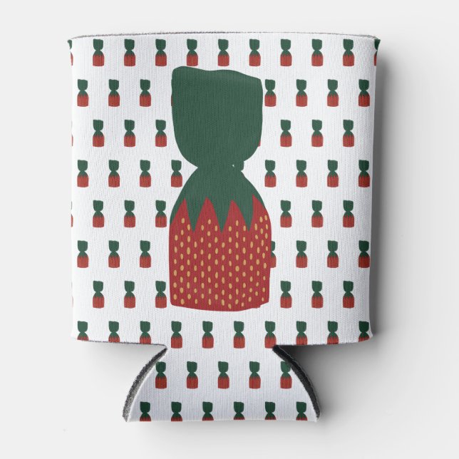 Strawberry Bon Bons Candies Can Cooler (Front)