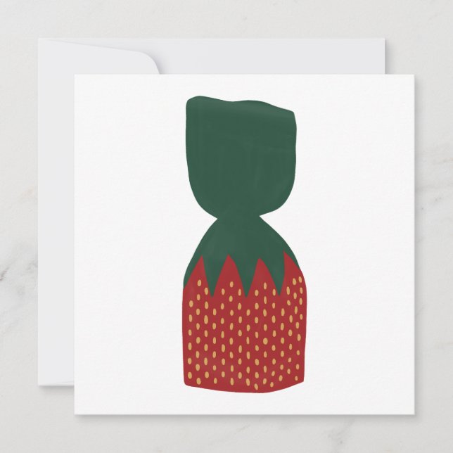 Strawberry Bon Bons Candies Invitation (Front)