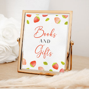 Strawberry Books and Gifts Berry Sweet Baby Shower Poster