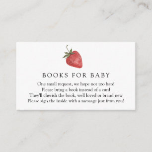 Strawberry Books for Baby Request Enclosure Card