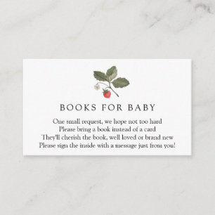 Strawberry Books for Baby Request Enclosure Card