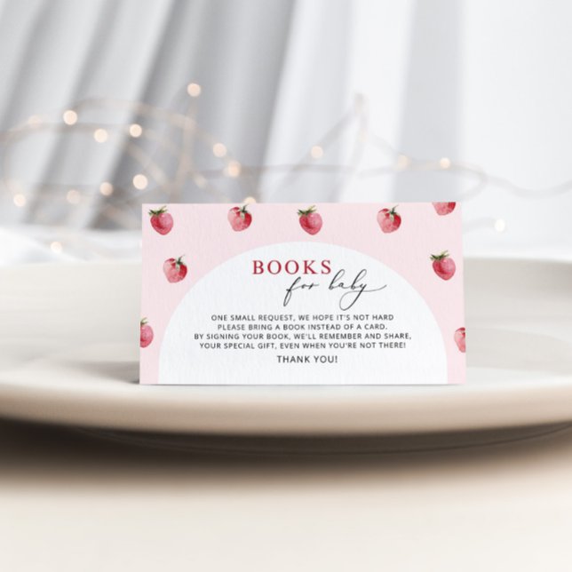 Strawberry books for baby ticket enclosure card (Creator Uploaded)