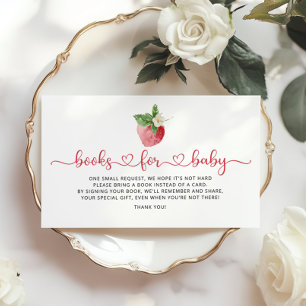Strawberry books for baby ticket enclosure card