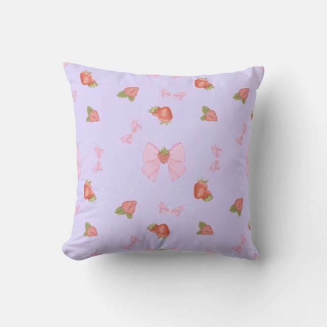 Strawberry Bow Cushion (Front)