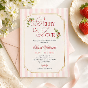 Strawberry Bridal Shower Invitation