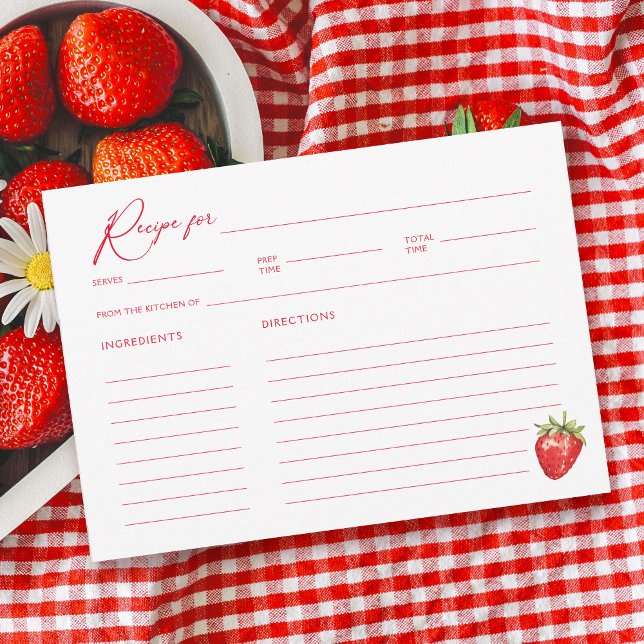 Strawberry Bridal Shower Recipe Card (Creator Uploaded)