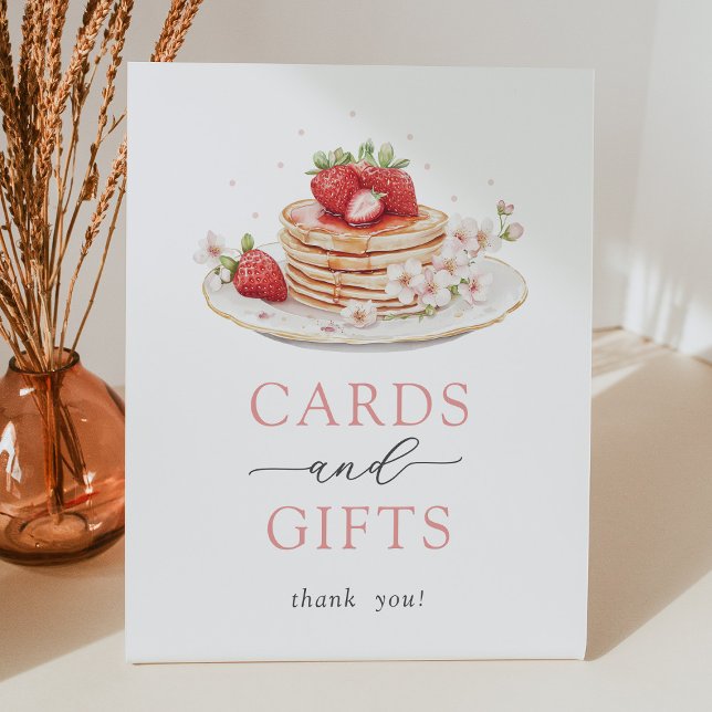 Strawberry Brunch Baby Shower Cards and Gifts Sign (Creator Uploaded)