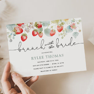 Strawberry Brunch with the Bride Shower Invitation