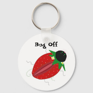 Strawberry Bug - Bug Off Key Ring