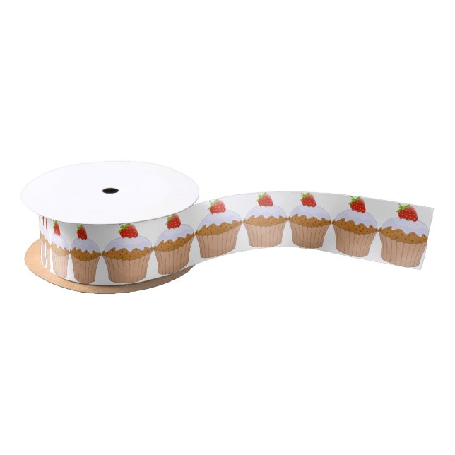 Strawberry Bun Satin Ribbon (Spool)